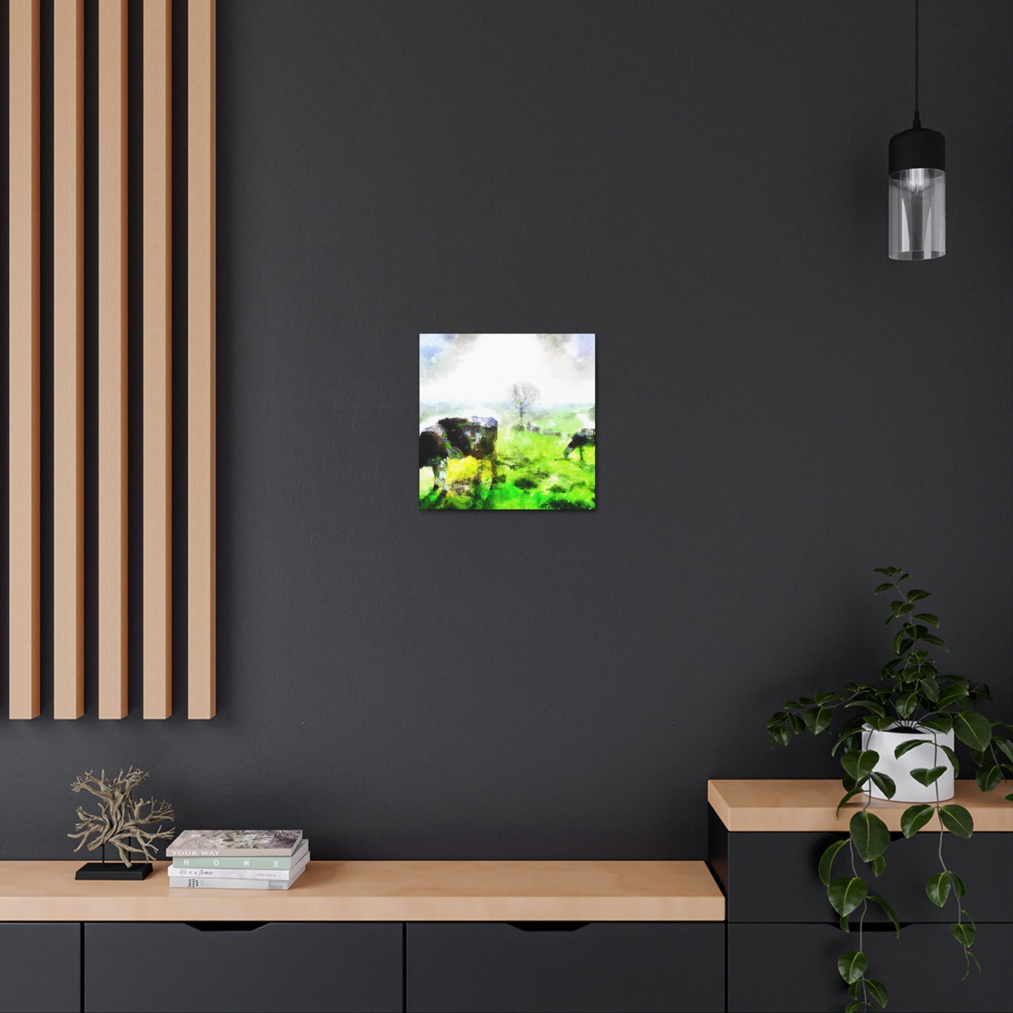 Milky White Mooing - Canvas