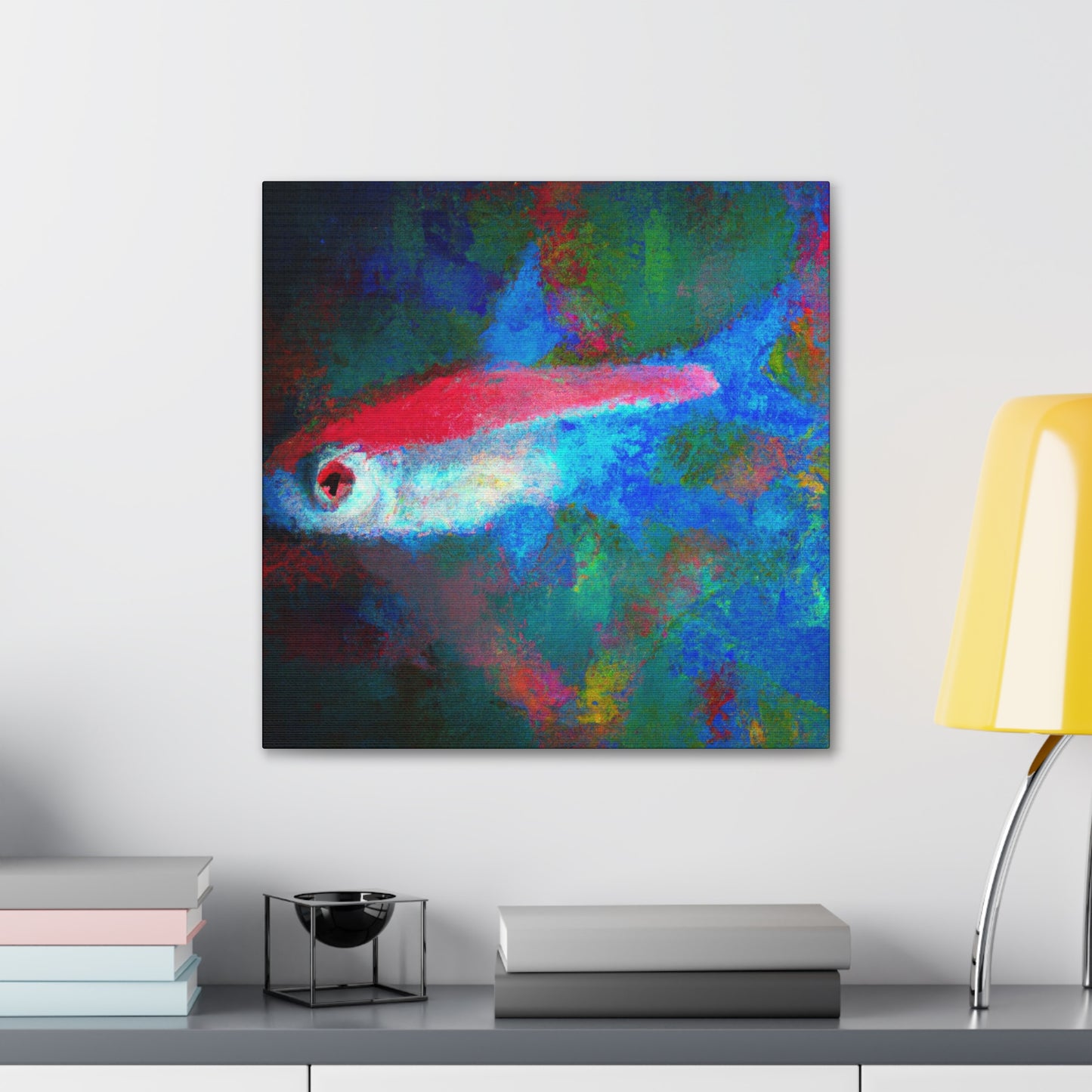 "Neon Tetra Impressionism" - Canvas