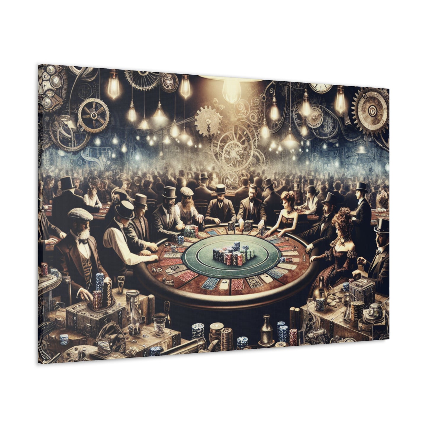 "Mechanical Gamblers' Gathering" - Canvas