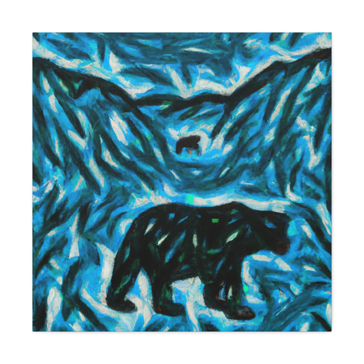 "Black Bear Abstracted" - Canvas