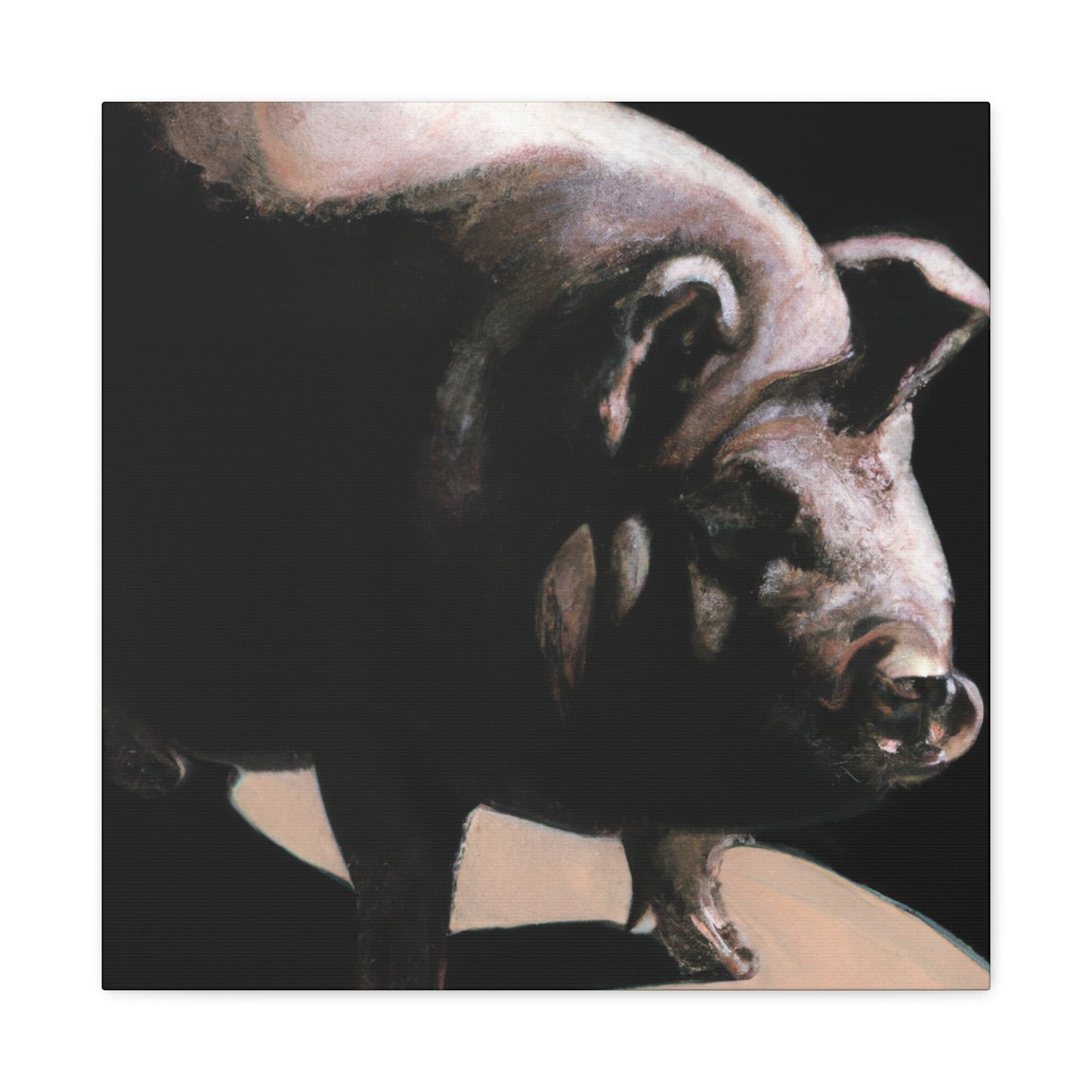 "Pot Belly Pig Euphoria" - Canvas