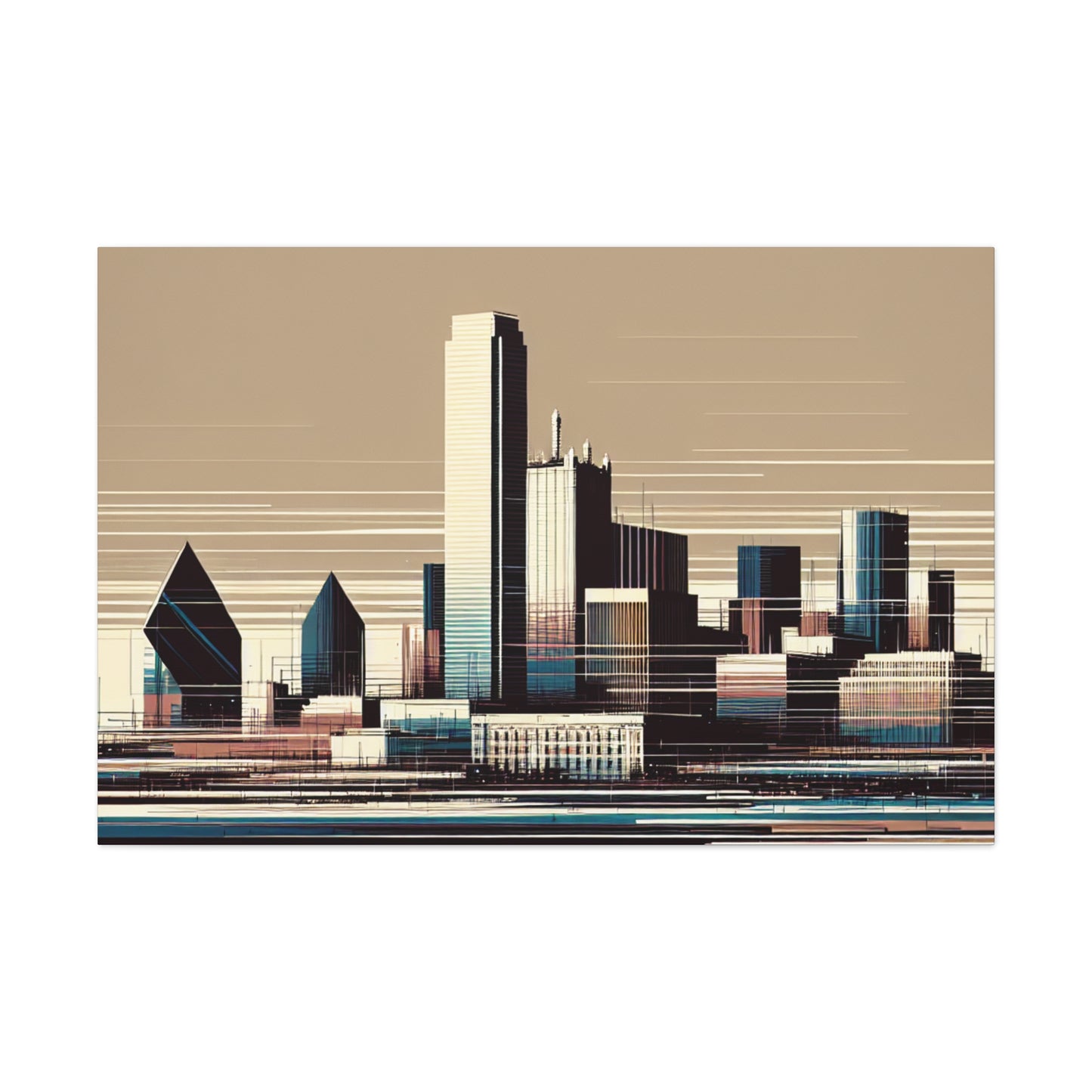 "Urban Serenity: Dallas Elegance" - Canvas