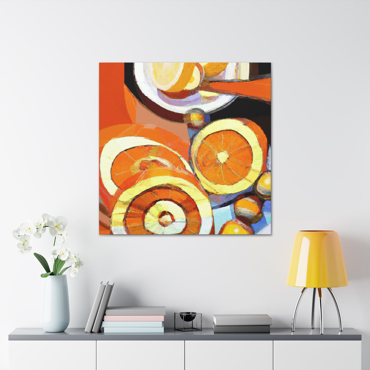 Orange Explosion Impression - Canvas