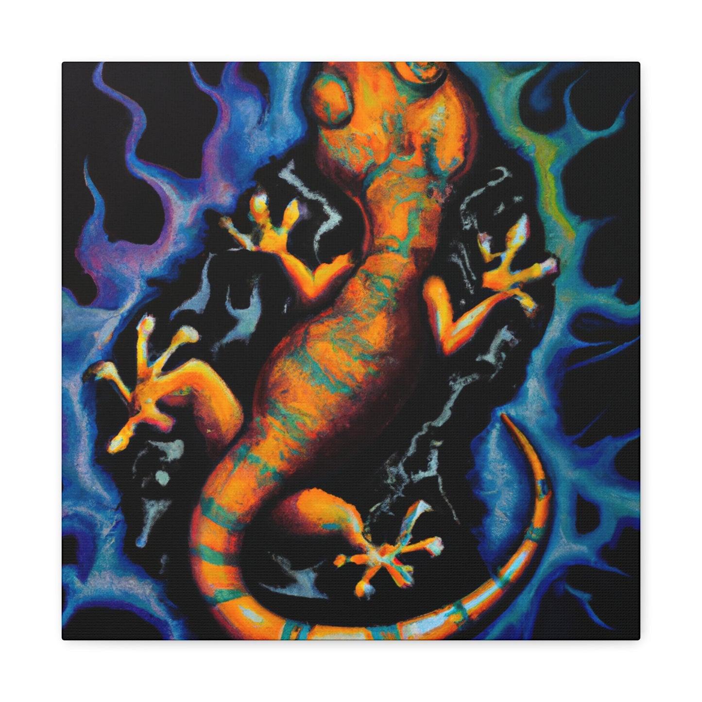 "Lizard in Art Deco" - Canvas