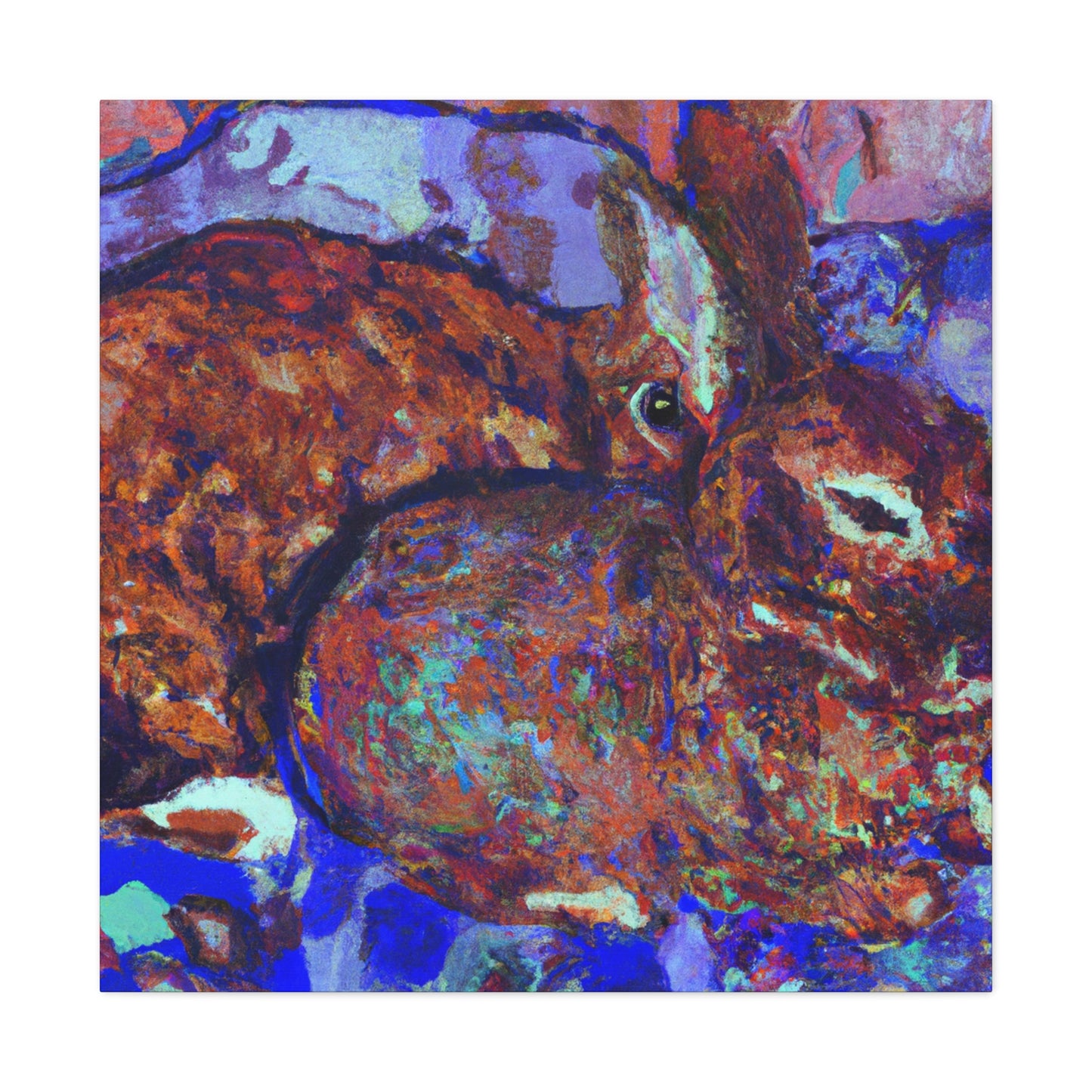 Rabbits in Post-Impressionism - Canvas