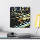 "Piano in Moonlighting" - Canvas