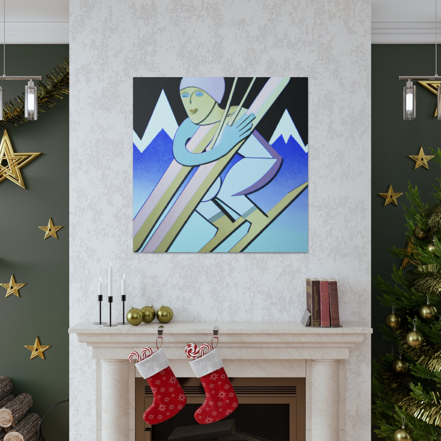 Skiing the Silver Slopes - Canvas