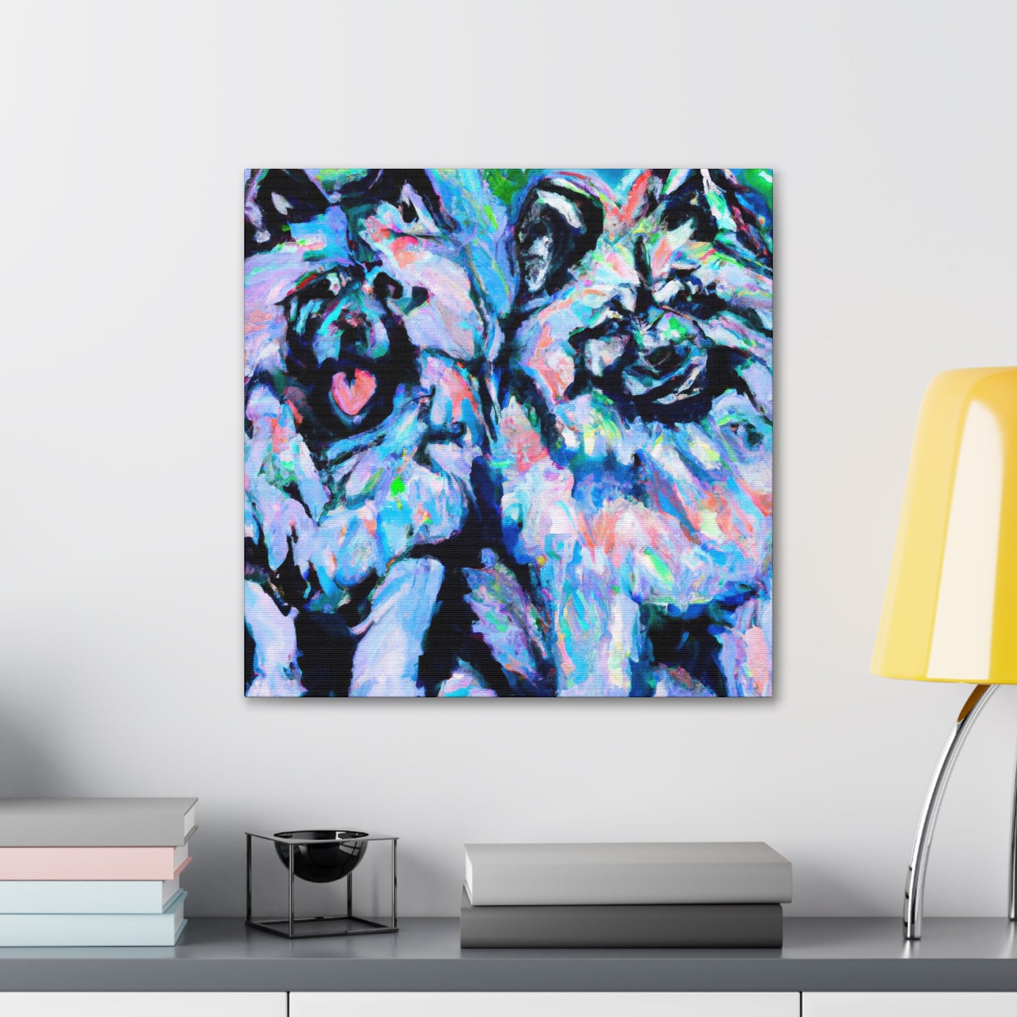 "Keeshond in Expressionism" - Canvas