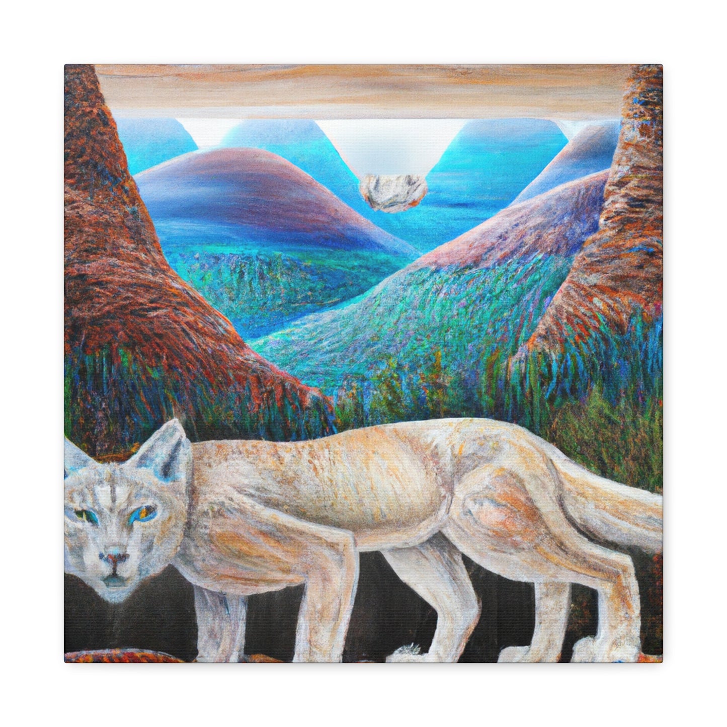 "Fantastical Lynx Dreamscape" - Canvas