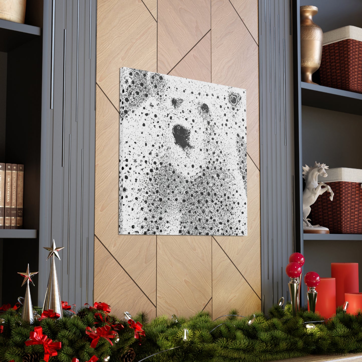 "Polar Bear Pointillism" - Canvas