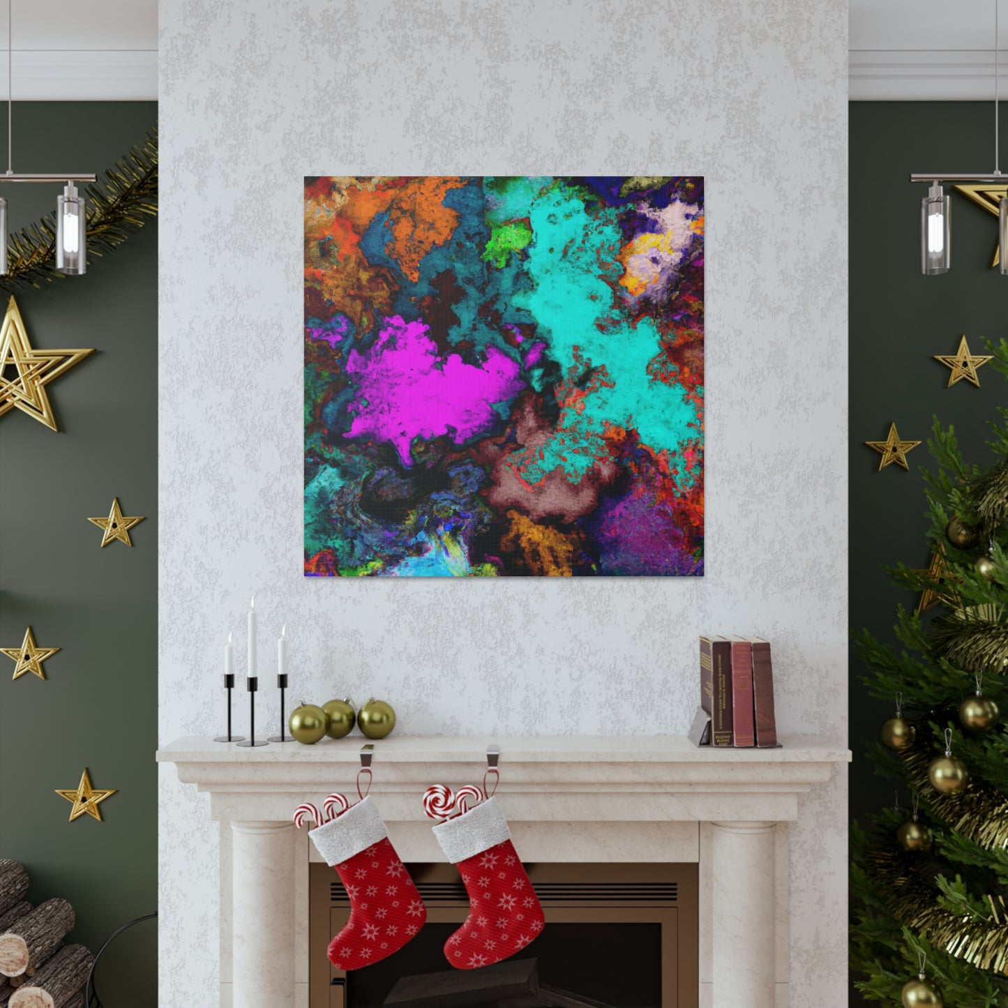 Radiating Hues Melody - Canvas