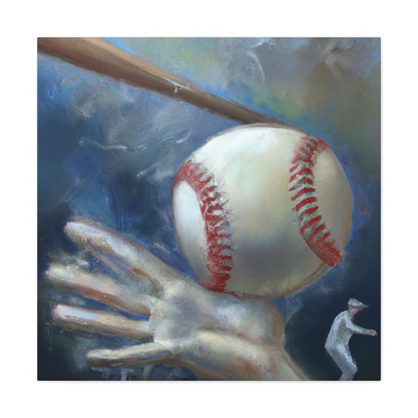 "Baseball in Hyperrealism" - Canvas