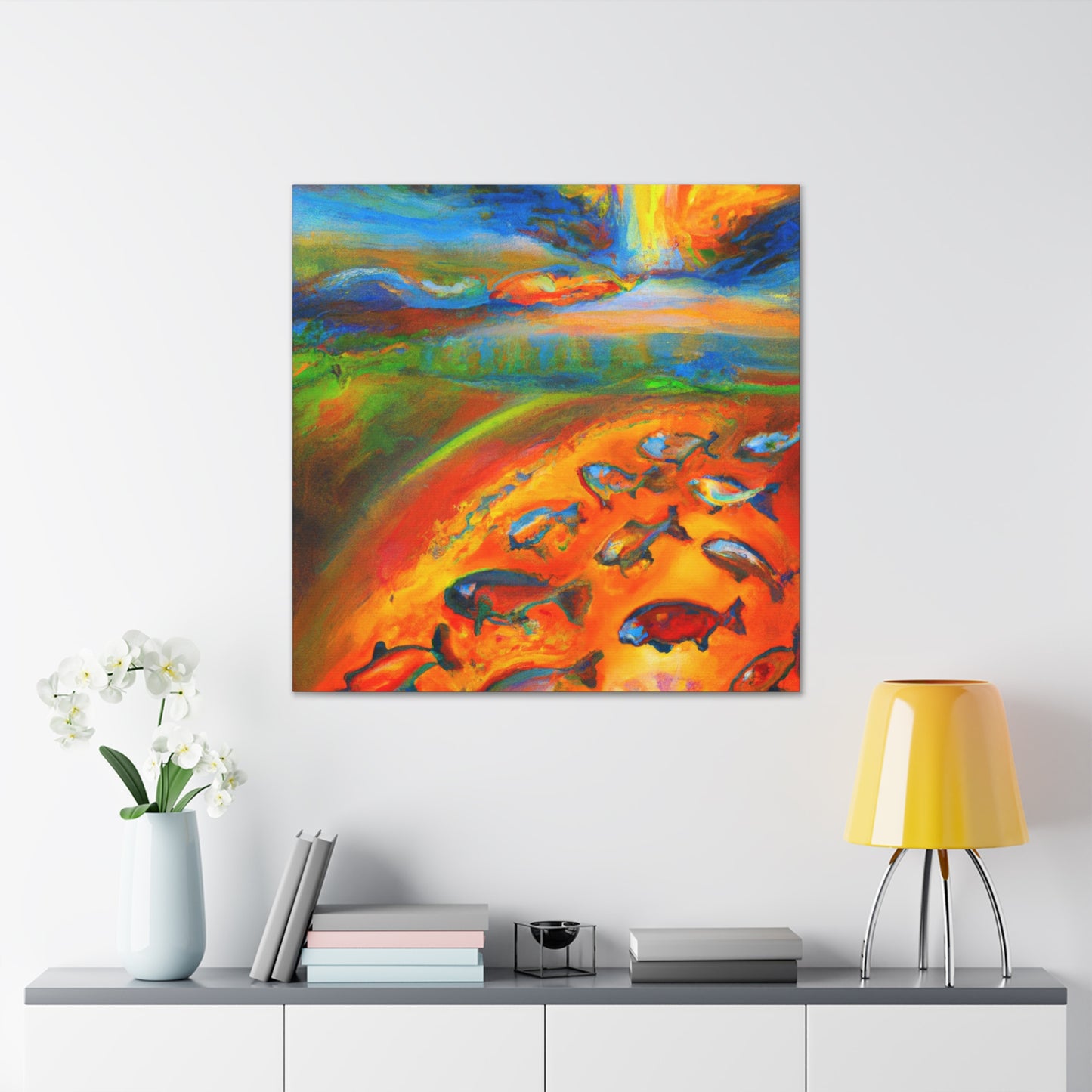 "Salmon From Beyond Dreams" - Canvas