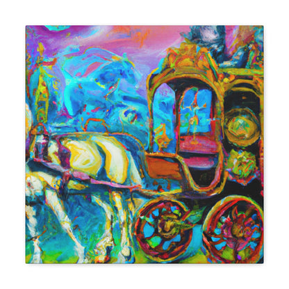 "Carriage With Reining Horse" - Canvas