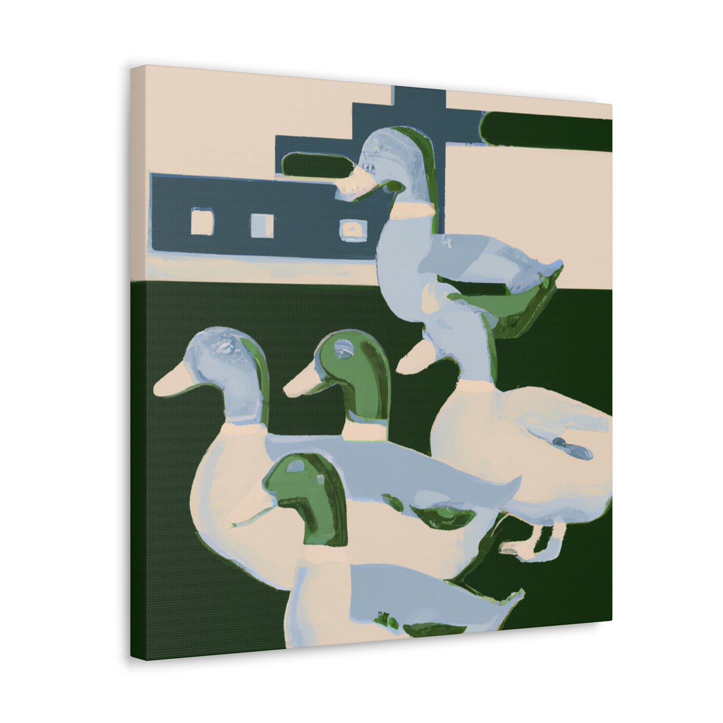 "Duck in Deco Style" - Canvas