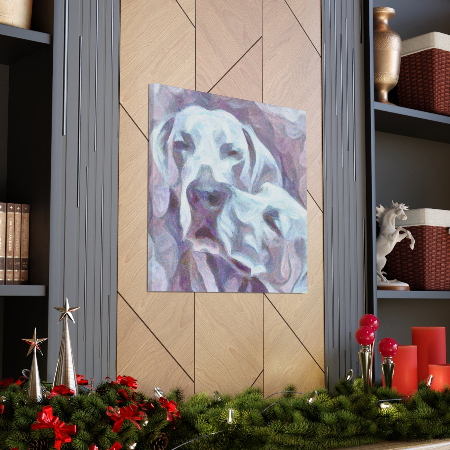 "Weimaraner In Impressionism" - Canvas