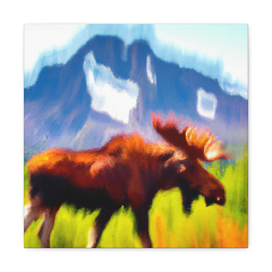 Moose in Impressionism - Canvas