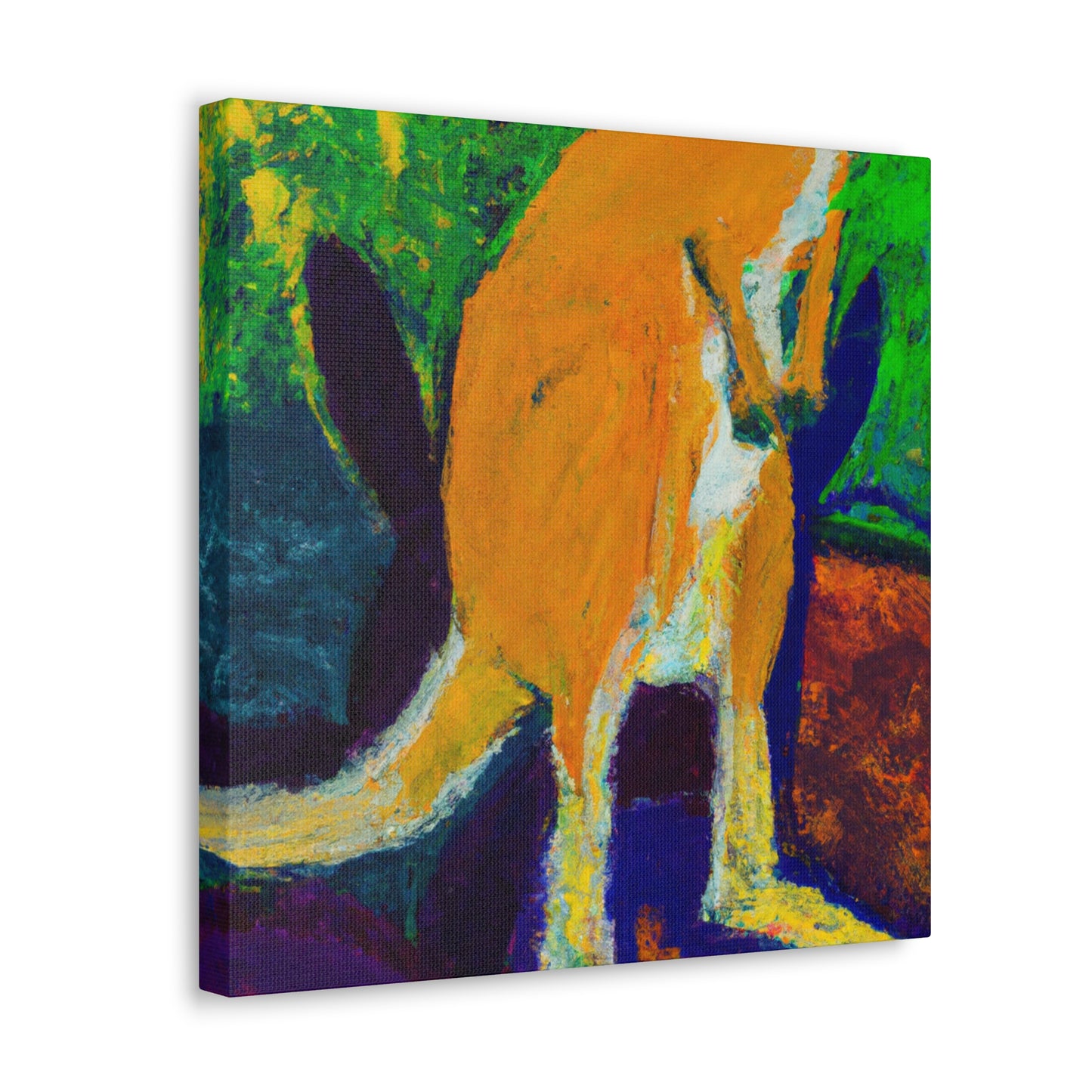 Kangaroo in Pointillism - Canvas