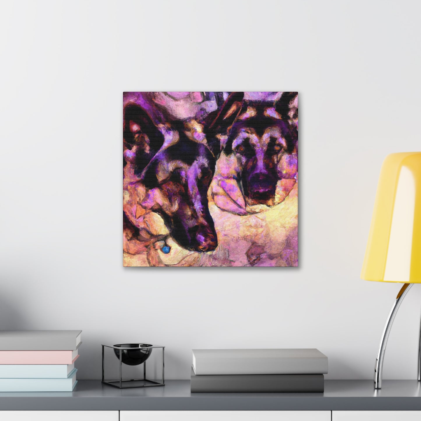 German Shepherd Sunburst. - Canvas