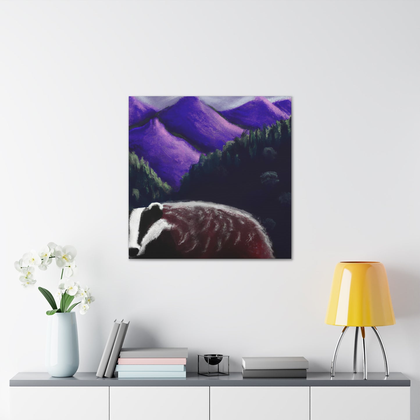 "Badger in the Spotlight" - Canvas