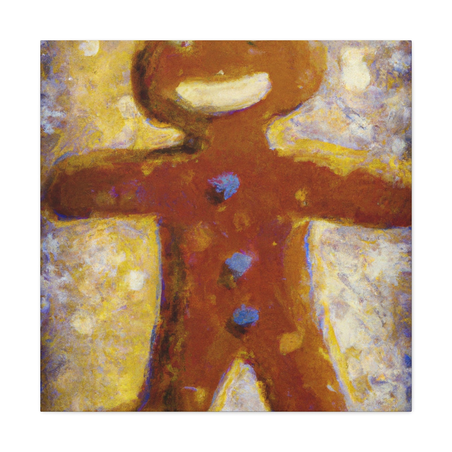 Gingerbread Man Dances - Canvas