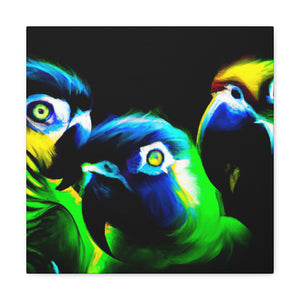 Parrots of Senegal. - Canvas