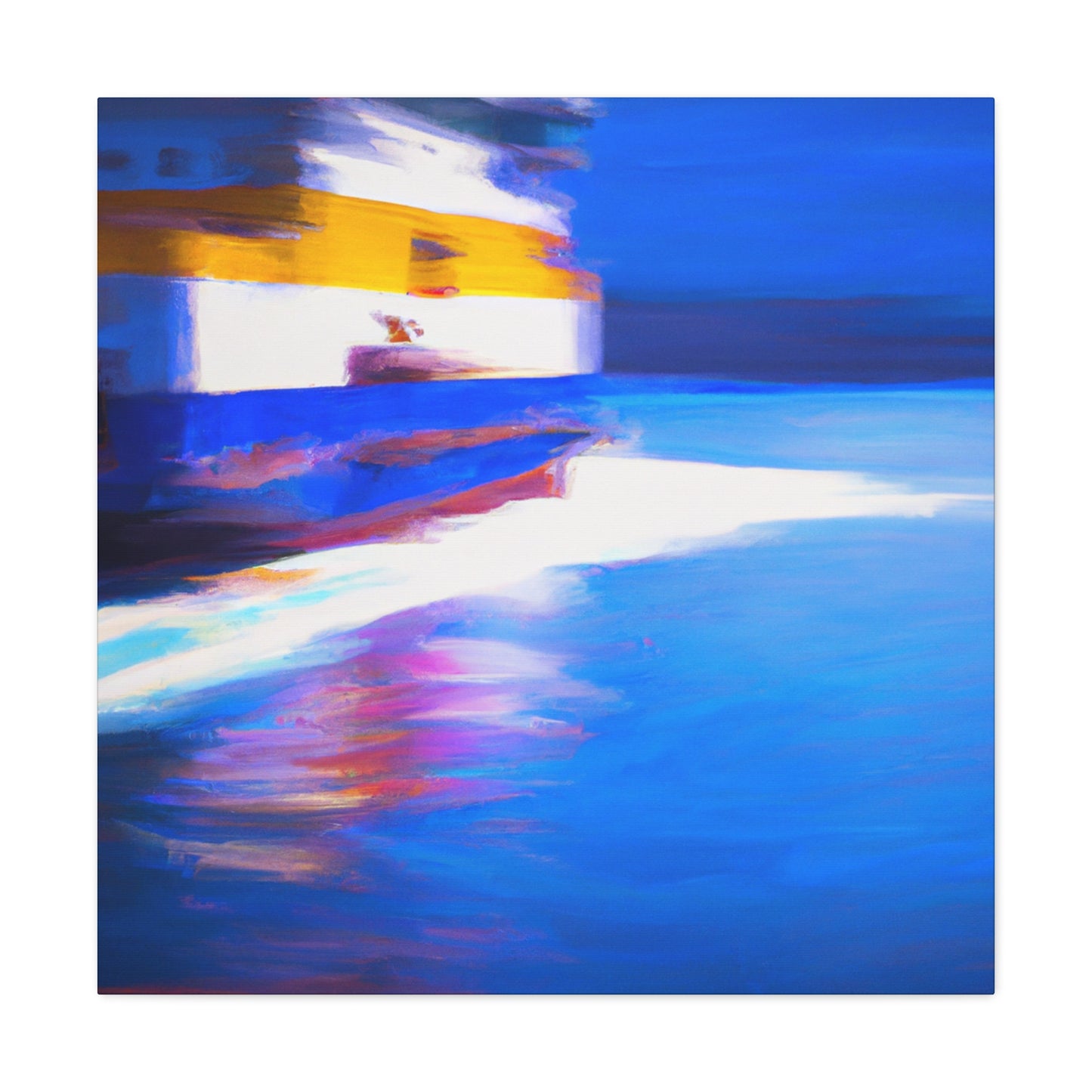 Ferry on the River - Canvas