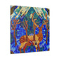 Deer amid Impressionism - Canvas