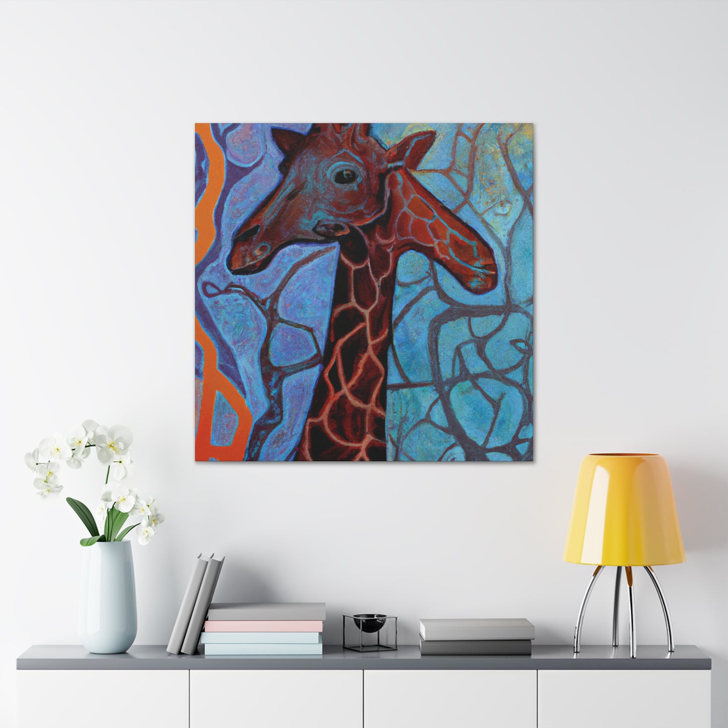 "Giraffes in Art Deco". - Canvas