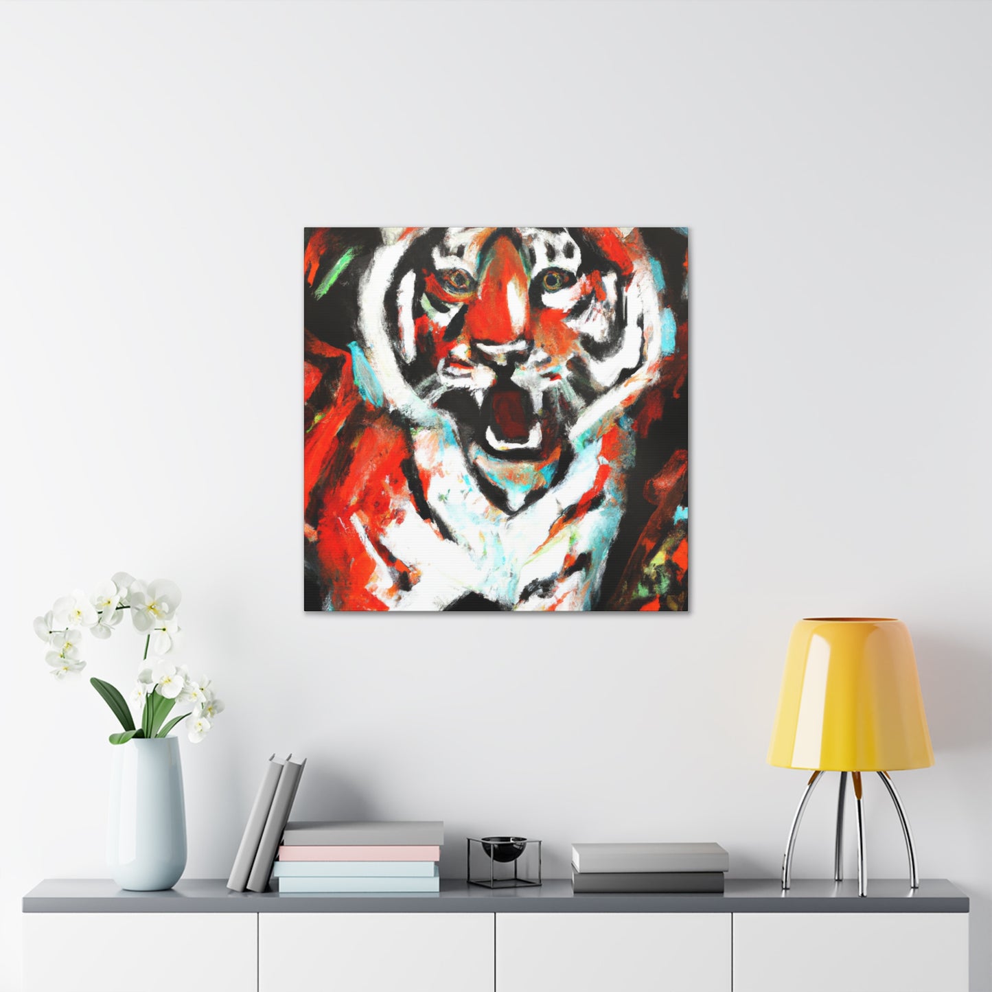 Roaring Bengal Tiger - Canvas