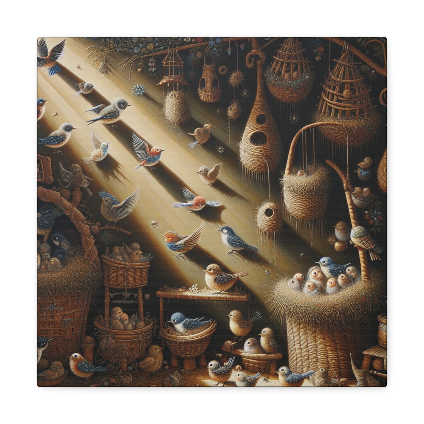 Charming Avian Abodes - Canvas