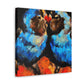 "Lovebirds in Moonlit Nocturne - Canvas