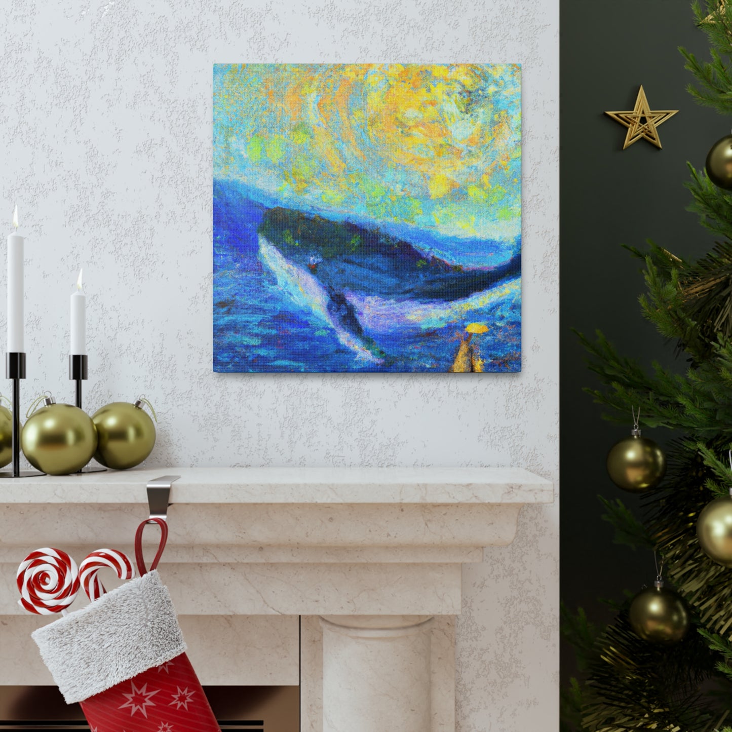 Whale in Impressionism - Canvas