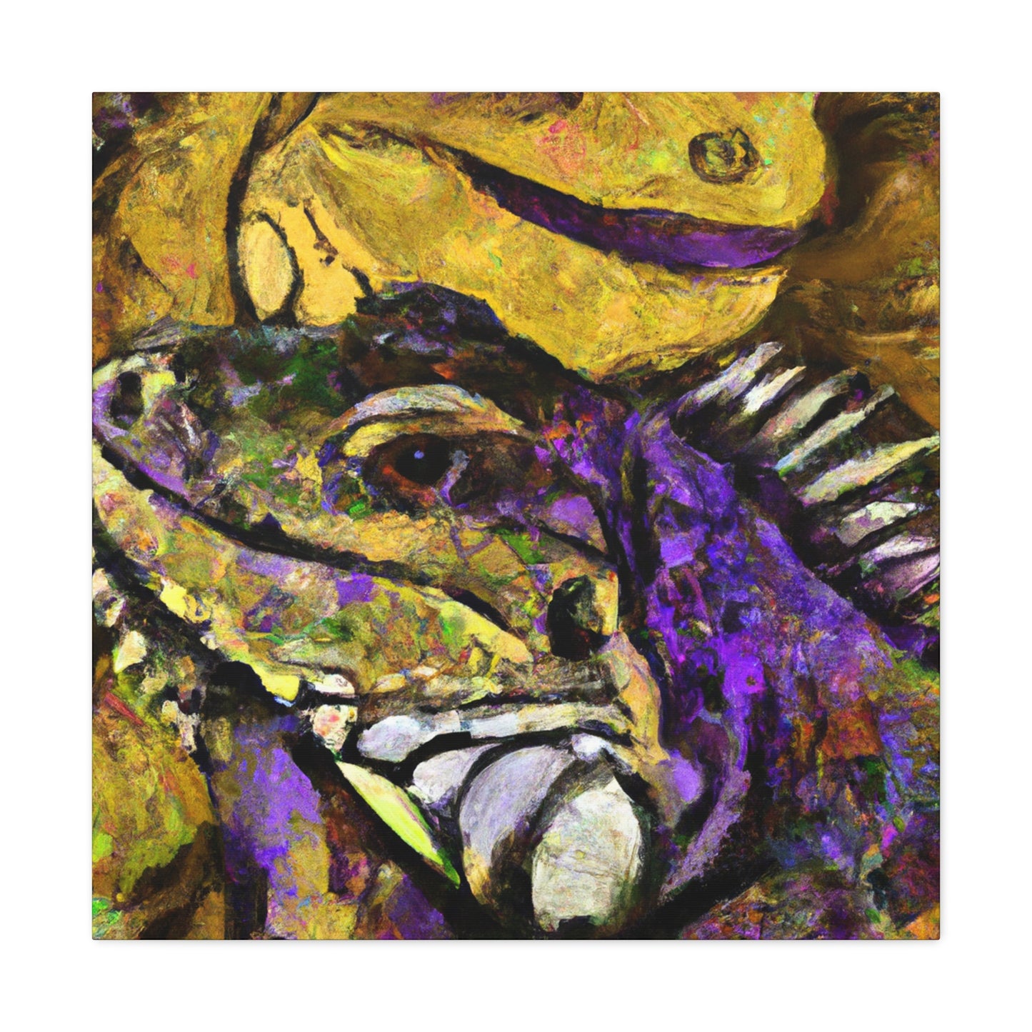 "Iguanas Amongst Chaos" - Canvas