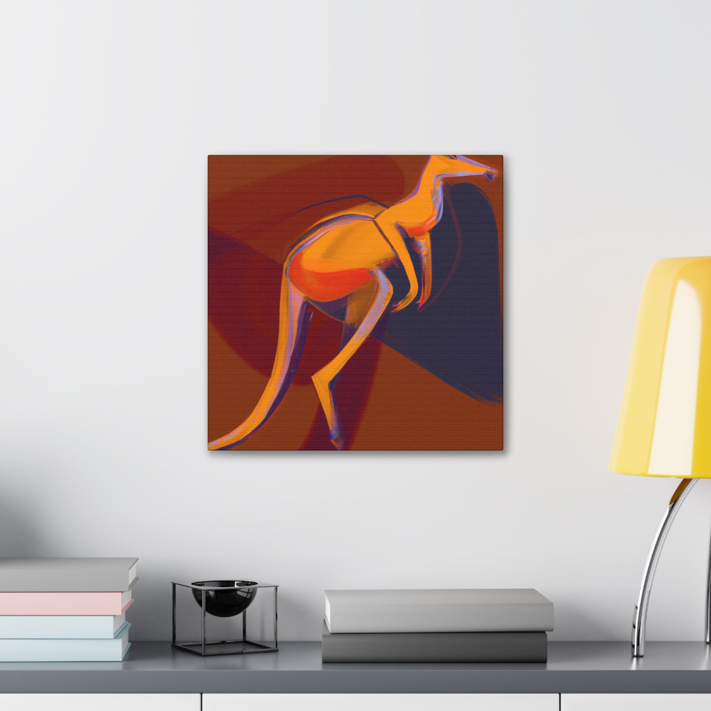 Kangaroo In Art Deco - Canvas