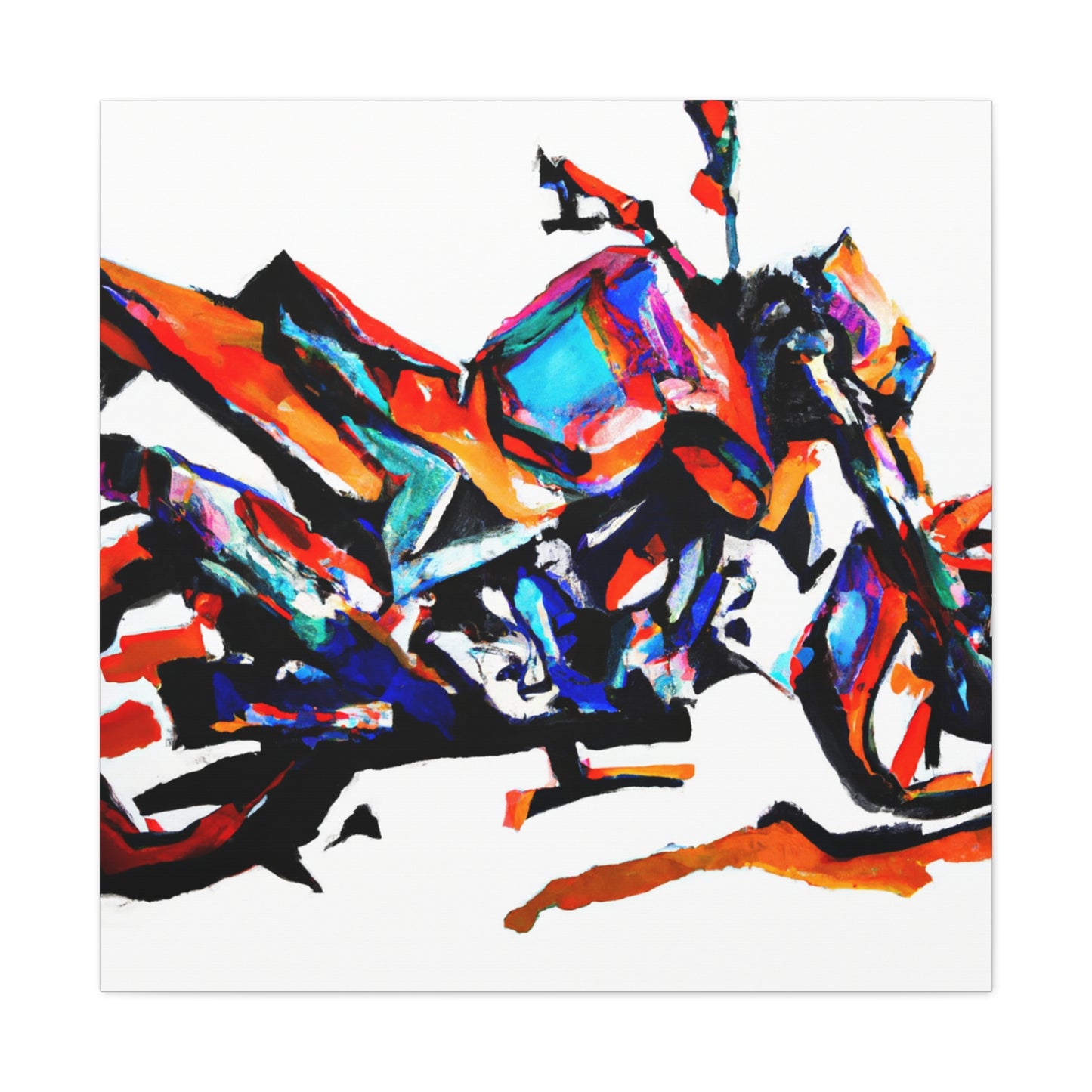 Motorcycle in Motion - Canvas