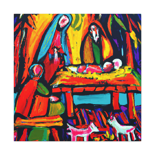 "Manger in Fauvist Hues" - Canvas