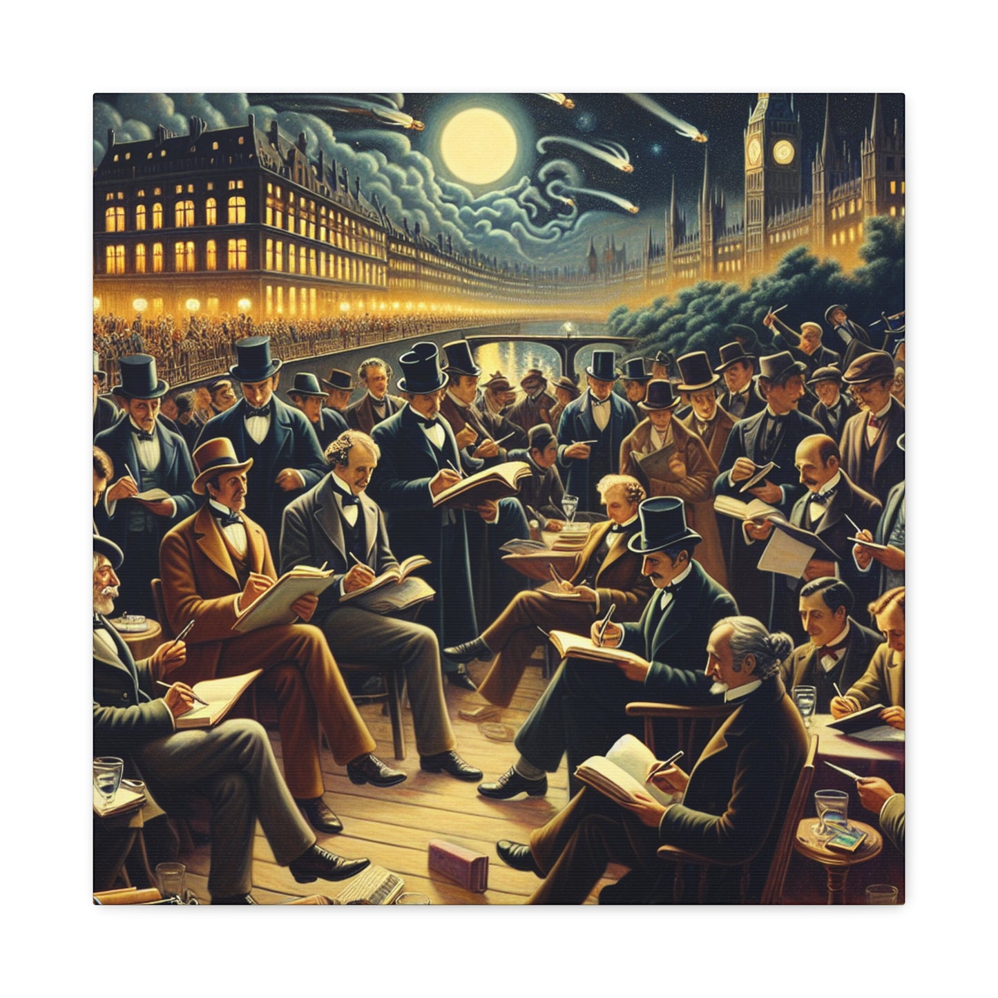 Midnight Literary Gathering - Canvas