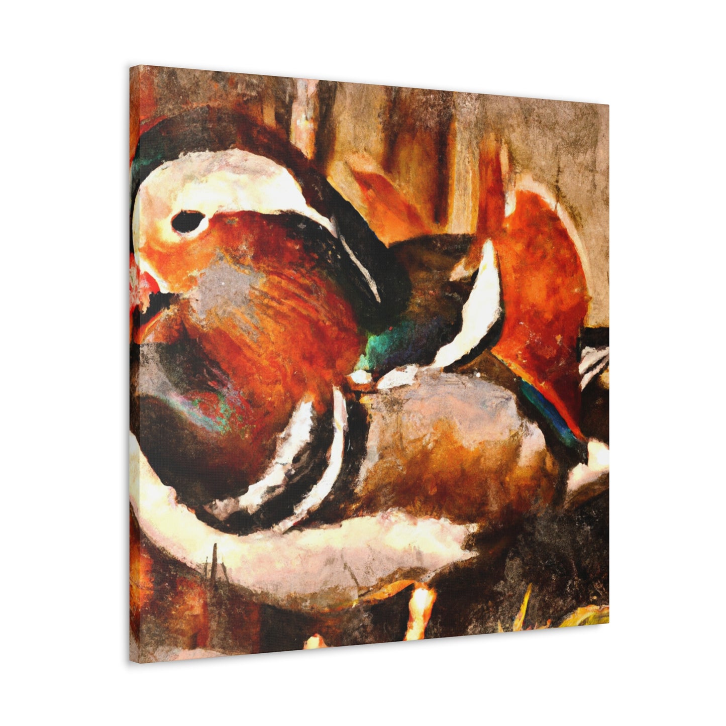 Mandarin Duck Triptych - Canvas