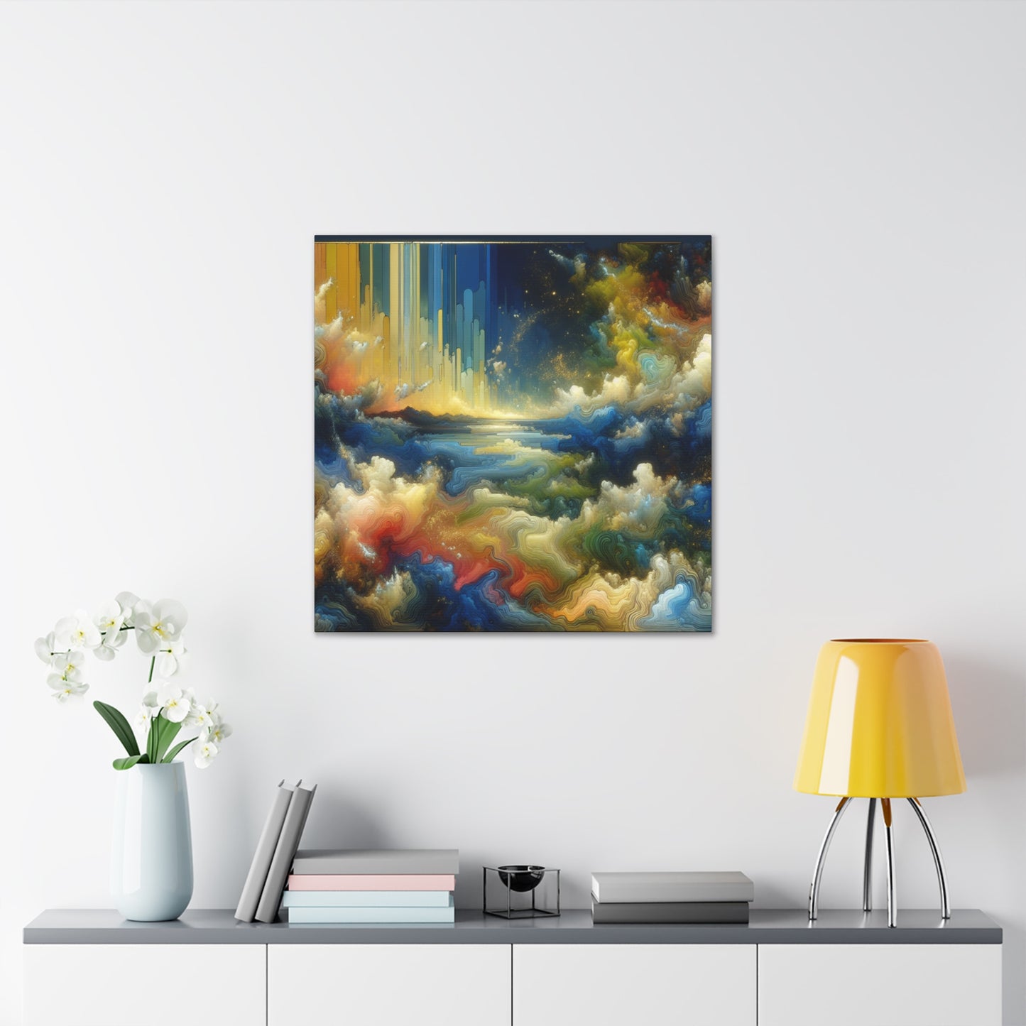 Gilded Serenity Retreat - Canvas