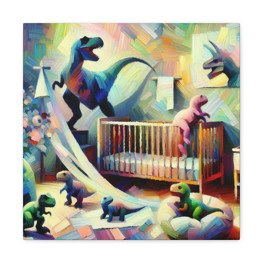 Whimsical Jurassic Pastels - Canvas