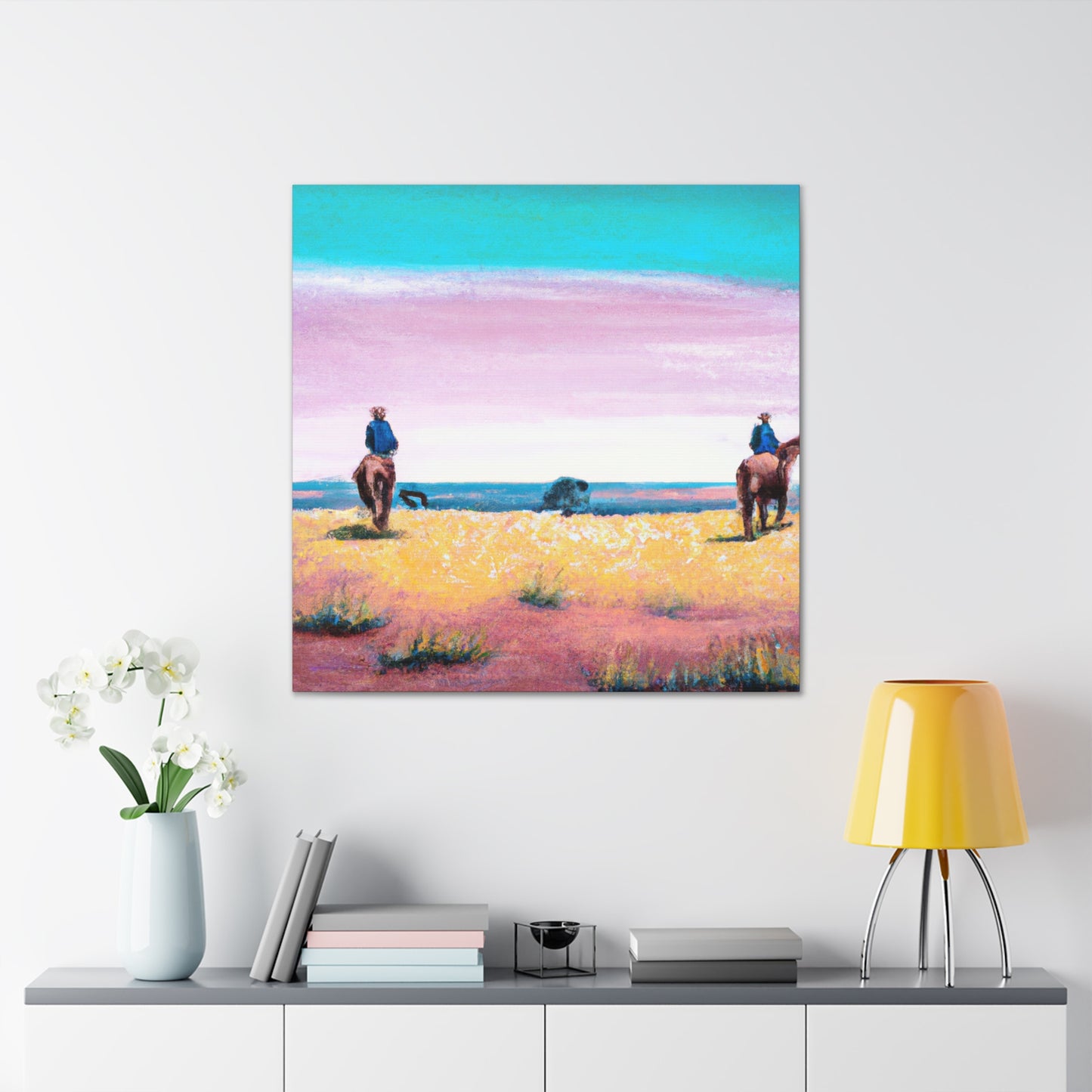 "Horses in Pastures Dreaming" - Canvas