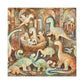 Whimsical Prehistoric Serenity - Canvas