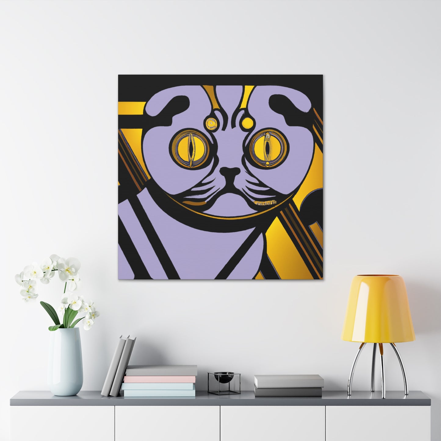 "Scottish Fold Oasis" - Canvas