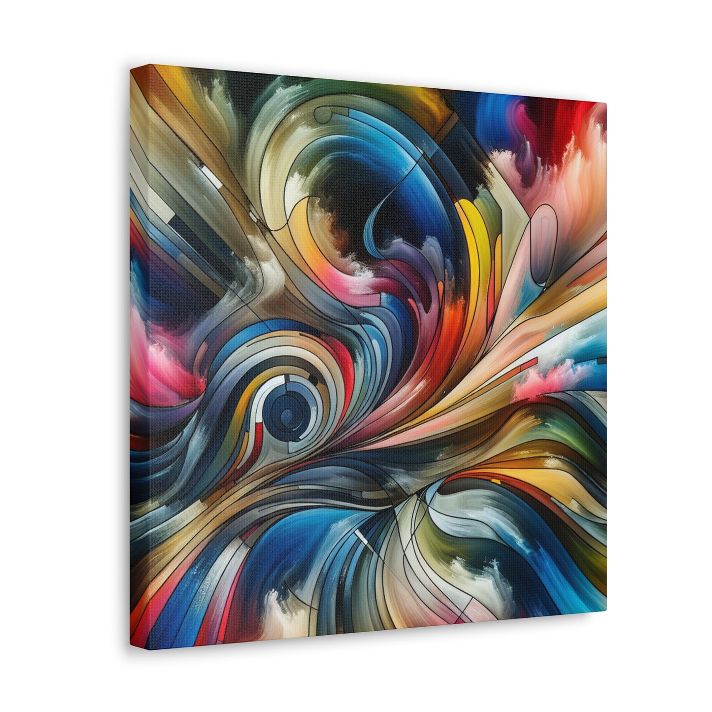 Whirling Colors Embrace - Canvas