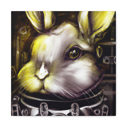 "Rabbit in a Cogwheel" - Canvas