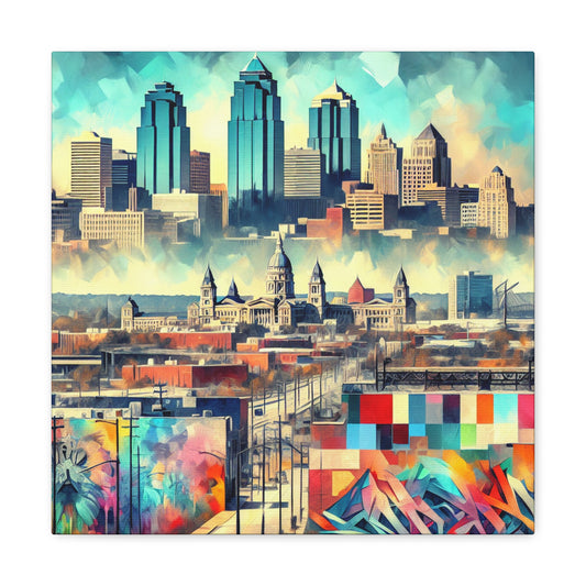 "Midwest Metropolis Mosaic" - Canvas