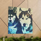 "Huskies in Distant Hues" - Canvas