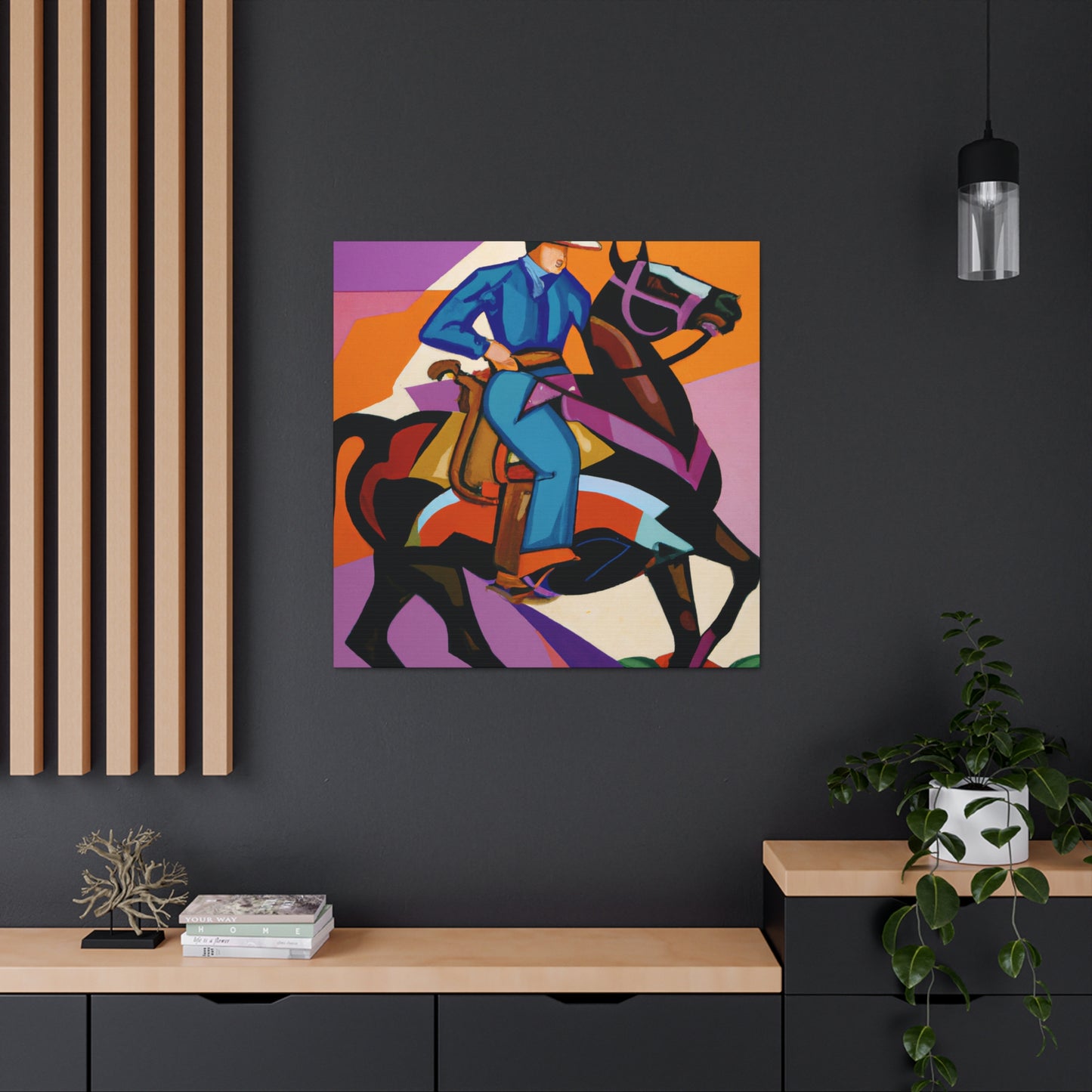 "Cowboy's Bold Tumble" - Canvas