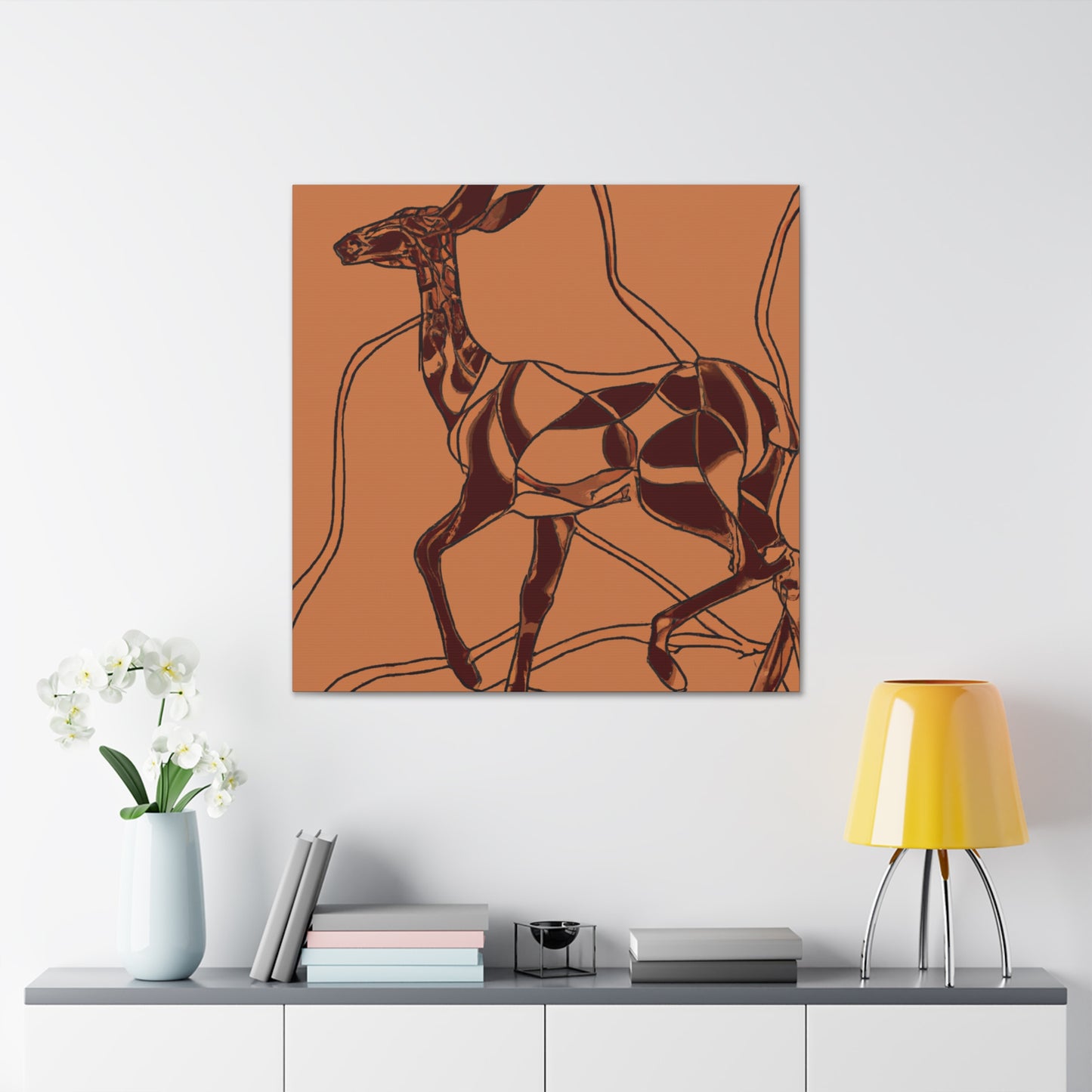 "Gazelle in Moonlight" - Canvas